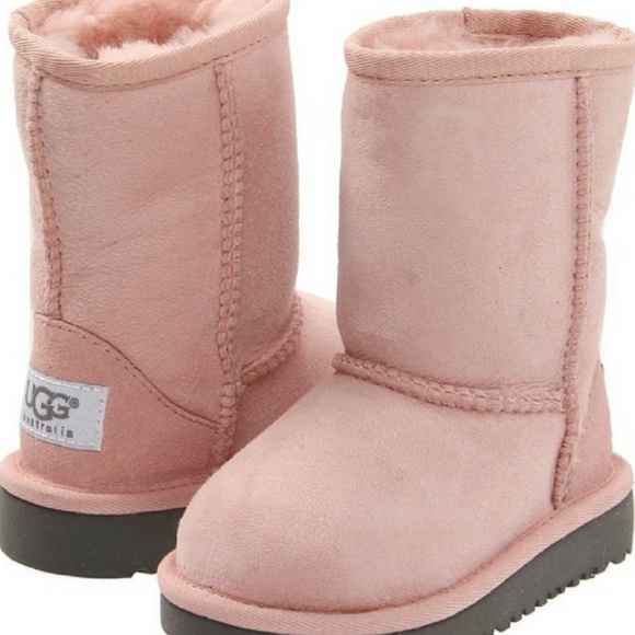 Ugg Uggs Classic toddler girls baby pink boots 11 - Picture 7 of 8